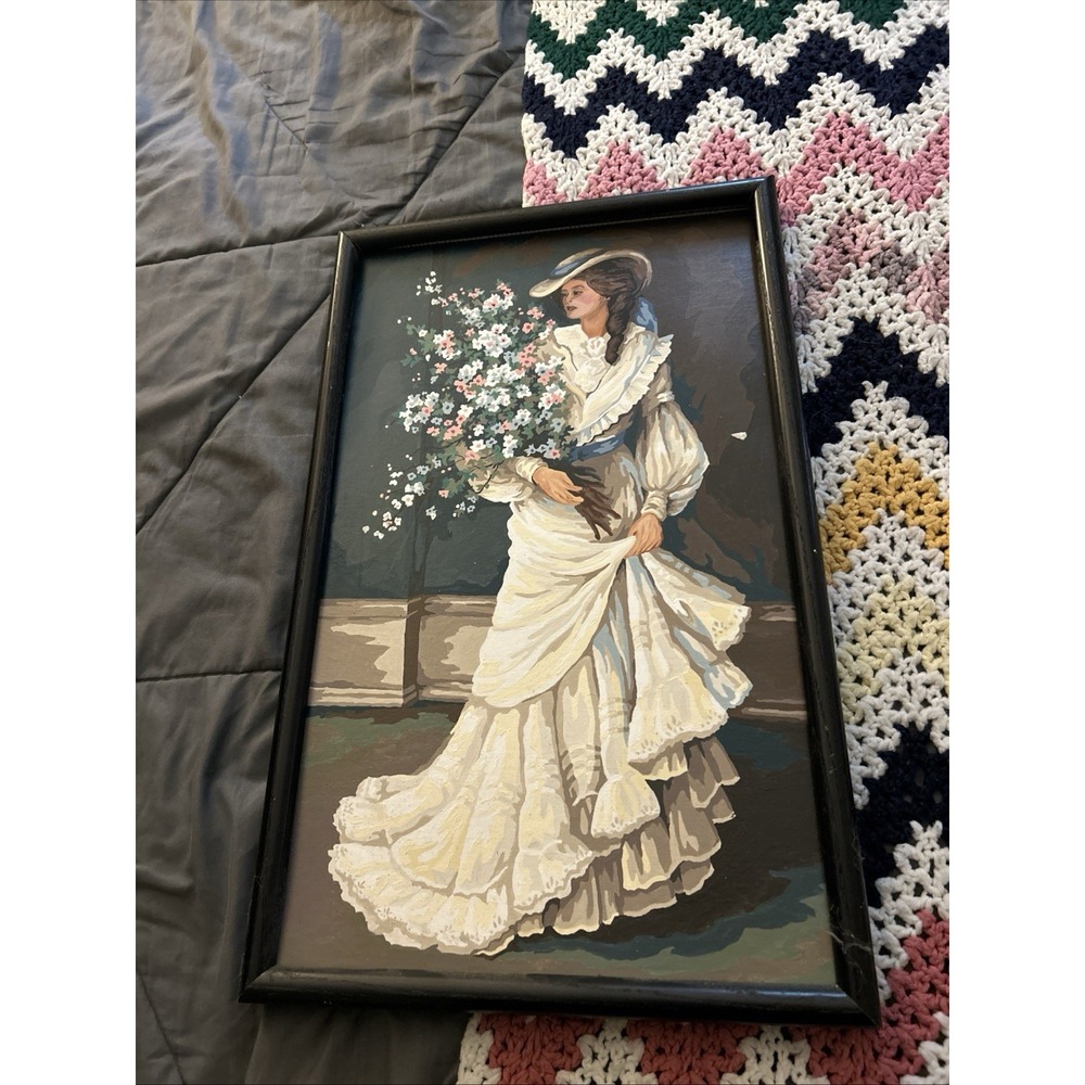 Spring by Sir John Lavery Finished Paint By Numbers Victorian Framed 13"x 21"